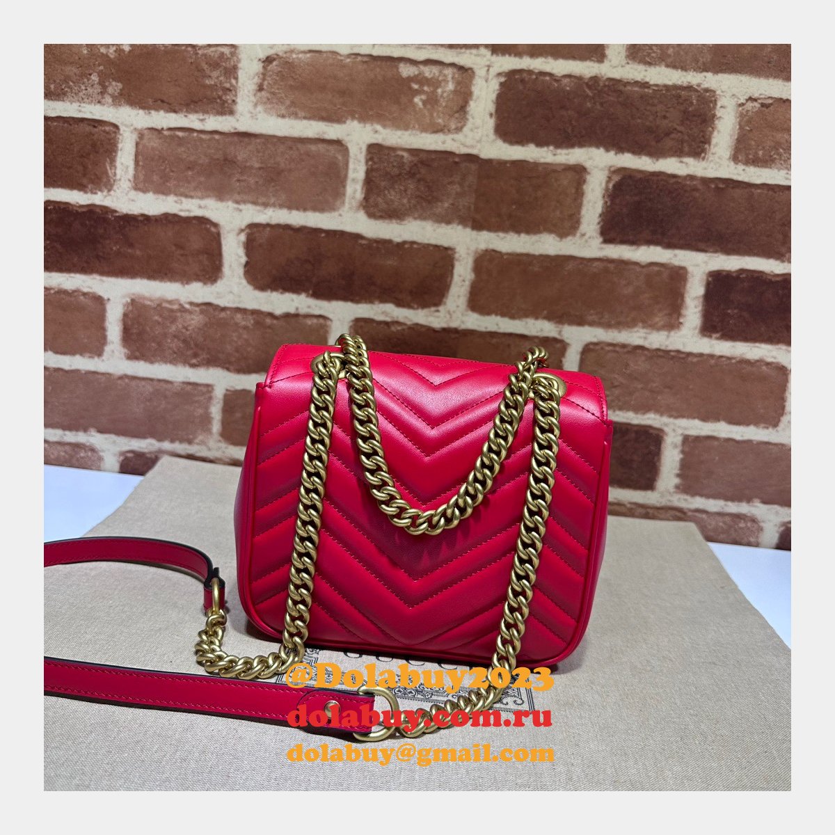 copy G*u*i replica gg marmont shoulder wholesale 739682 luxury bag