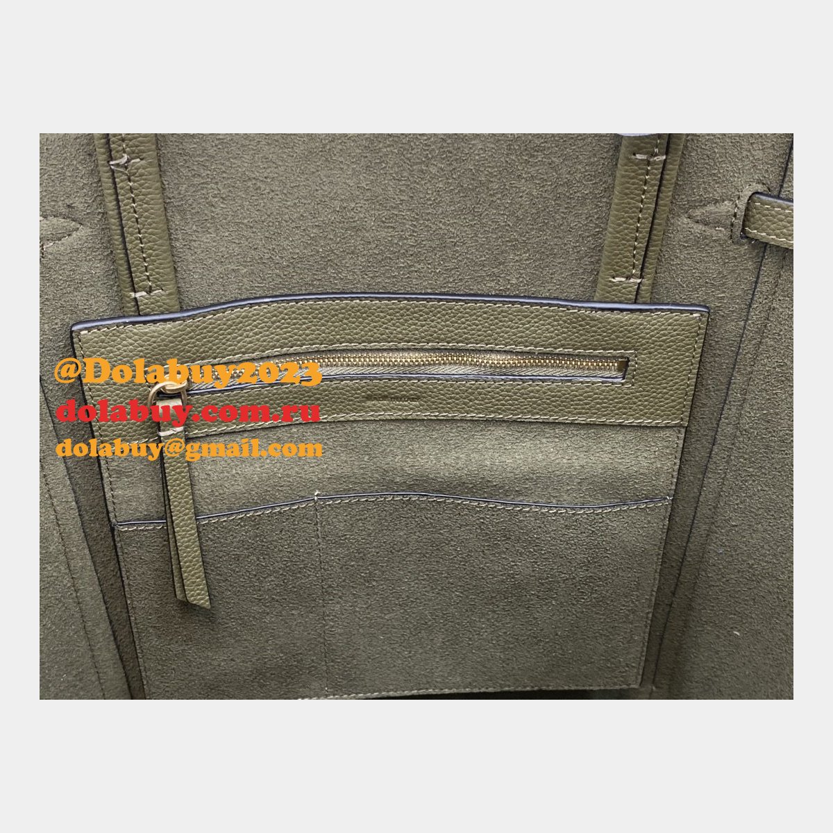 Wholesale Cheap Replica Celine Army Green Cabas Bags Online