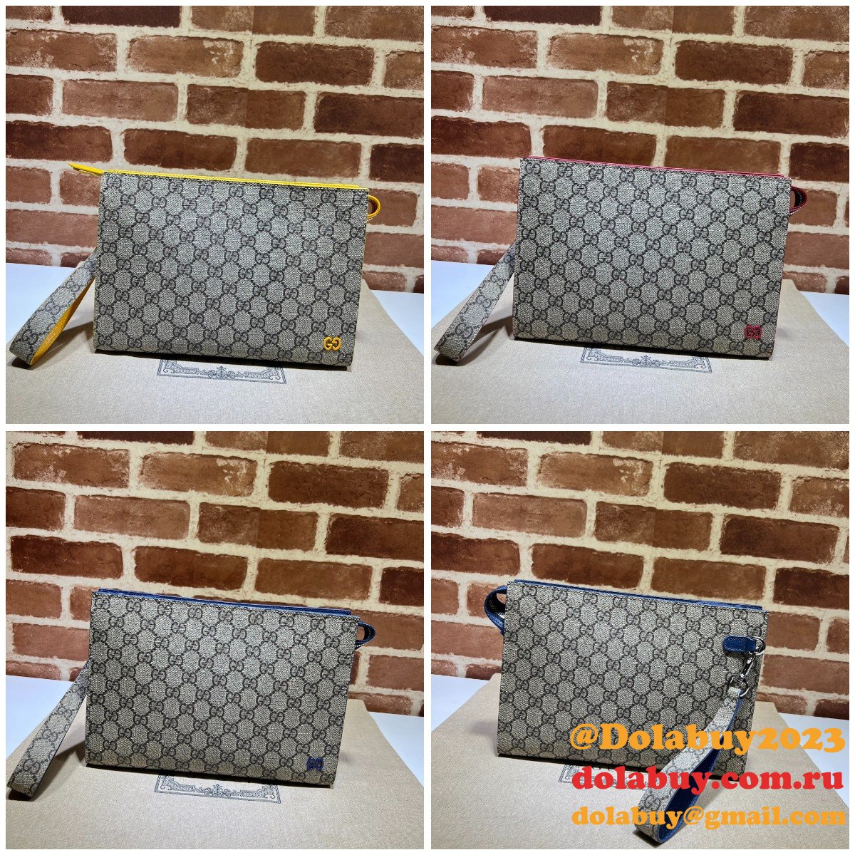 Pouch 1:1 Gucci Clutches Knockoff GG Detai 768255 Best Bag