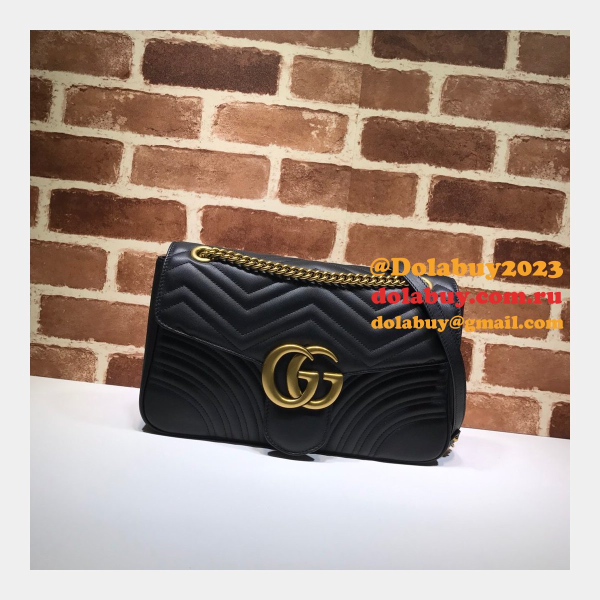 wholesale G*u*i replicas best 447633 leather gg marmont