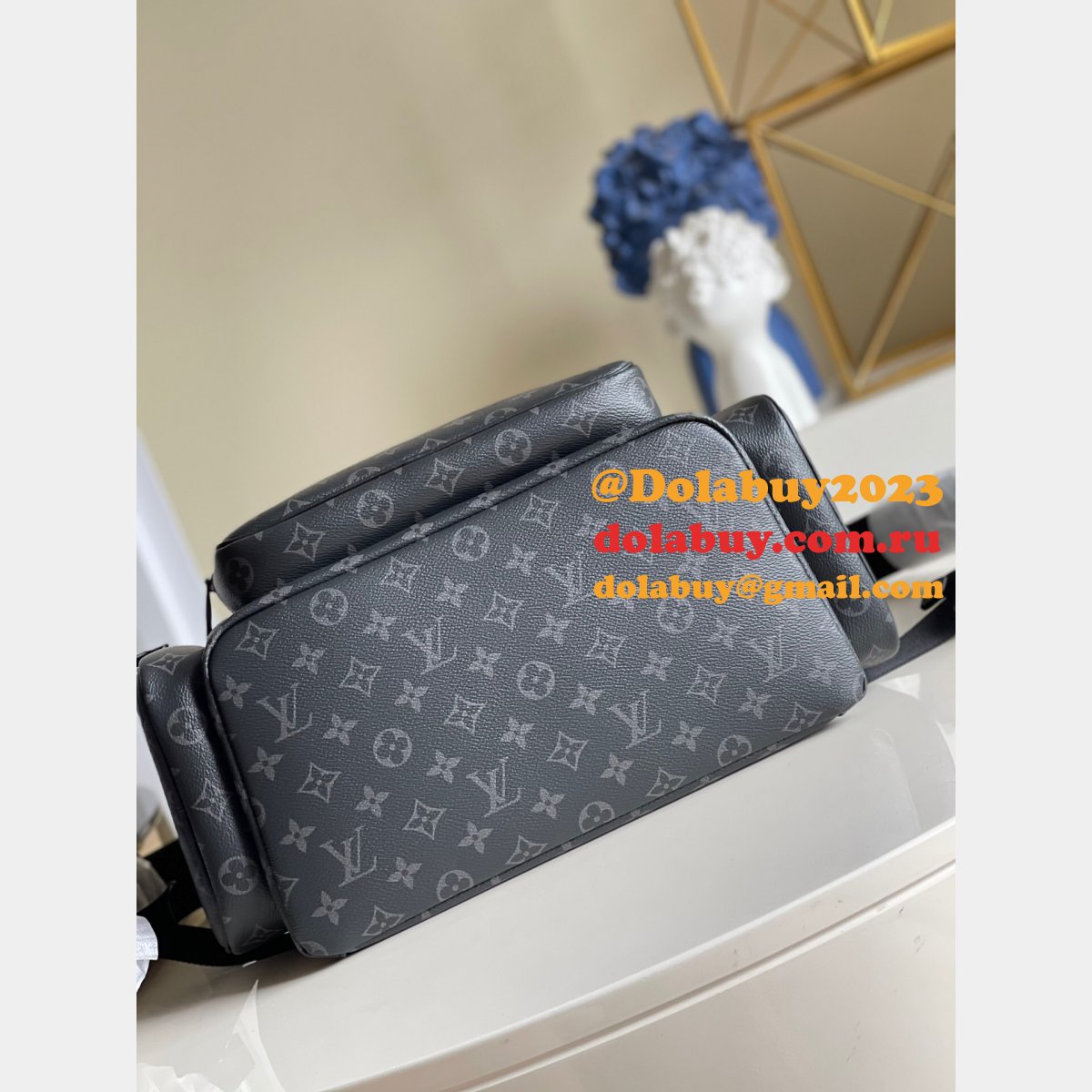 Backpack Designer Louis Vuitton M45538 Trio Monogram Eclipse Bags