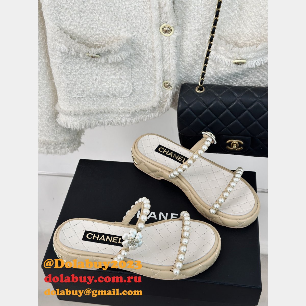 High Quality Designer CC PEARS SLIPPERS AND SANDALS