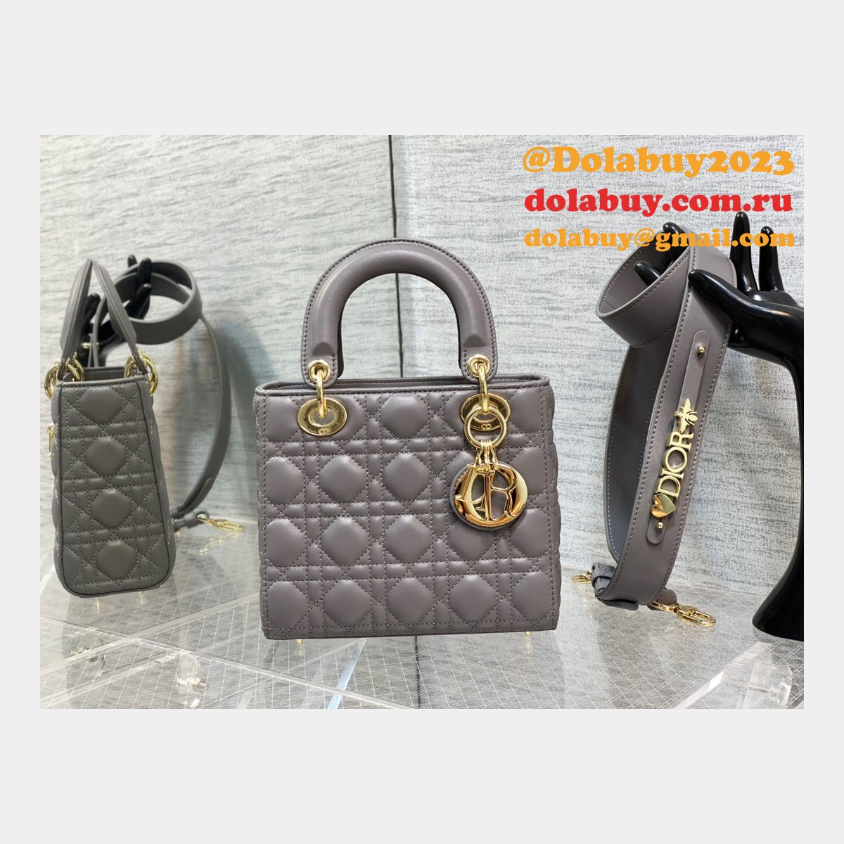 Luxury Christian Dior Lady Dior AAA+ 20CM Fake Bags