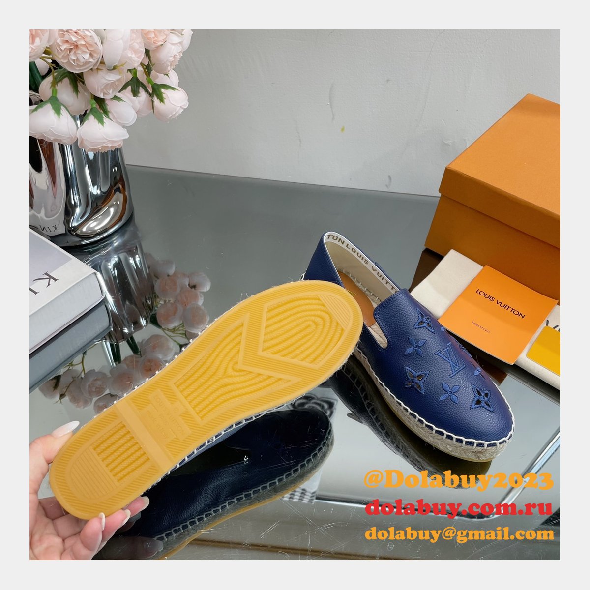 Inspired LOUIS VUITTON S FASHION ESPADRILLES men shoes