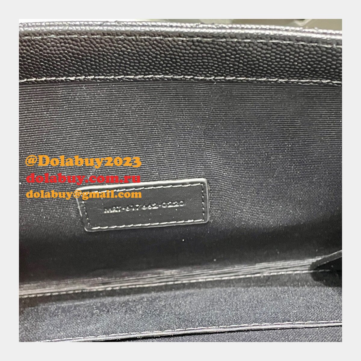 Cheap YSL 617662 Monogran clutch in quilted grain de poudre embossed Outlet