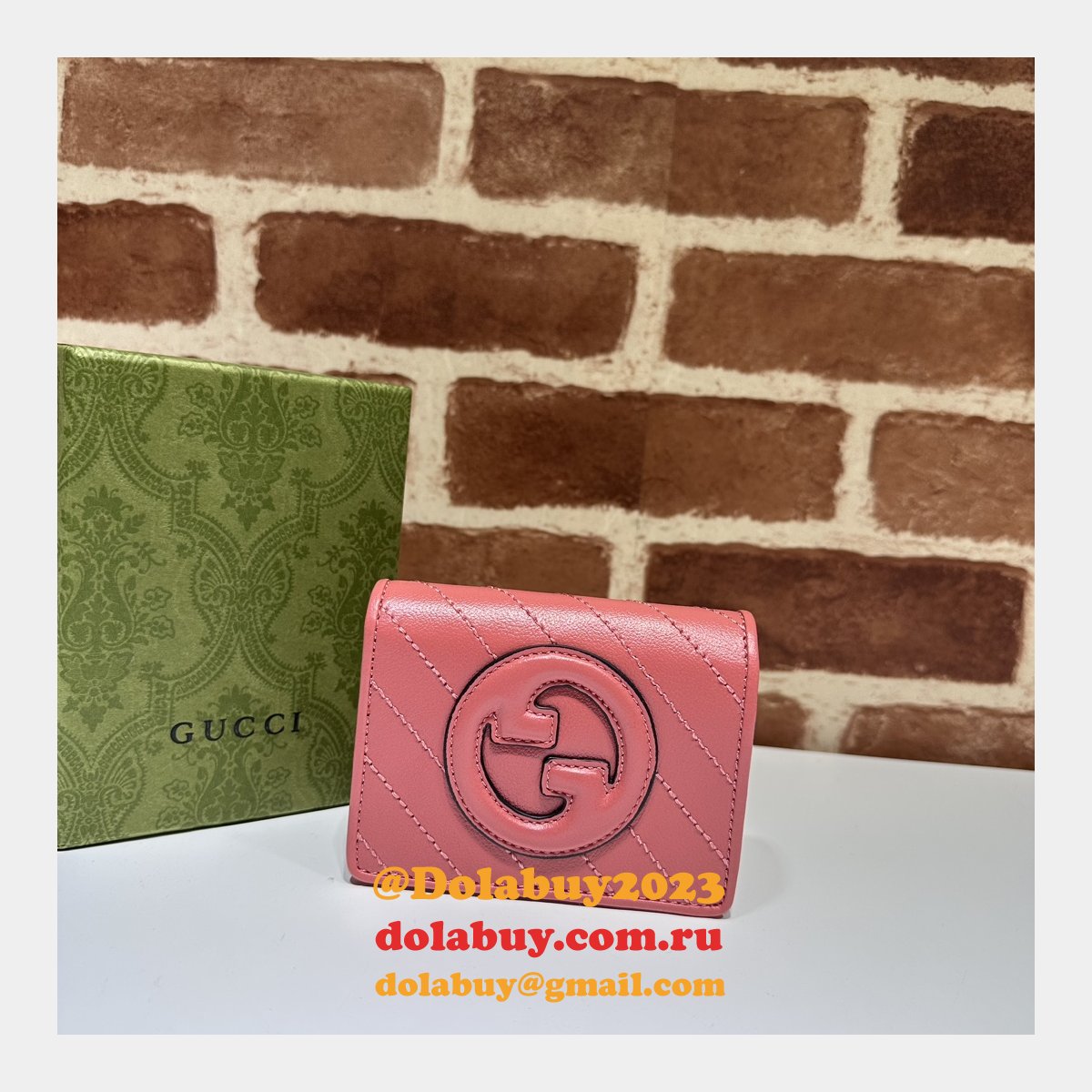 G*u*i luxury replica blondie card sase inspired wallet 760317