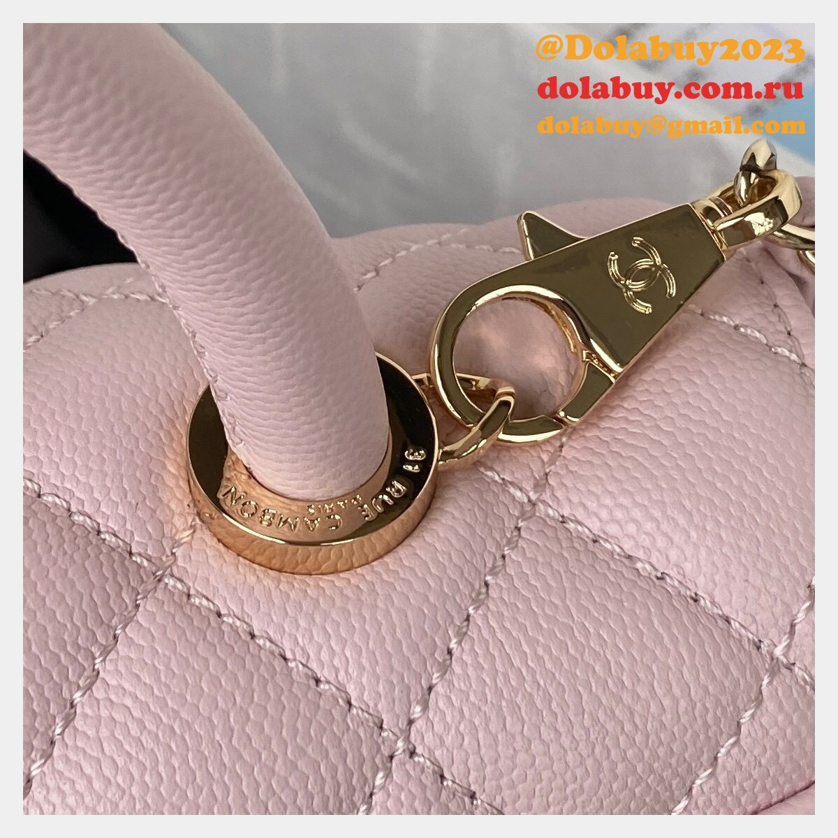 Luxury CC coco handle bag 92991 caviar leather 29cm