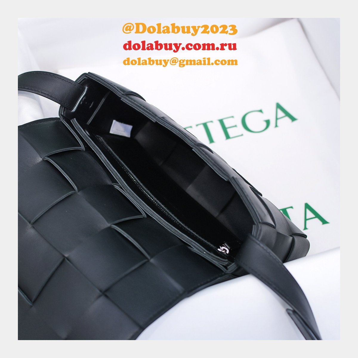 Top Quality Bottega Veneta Cassette Lambskin Crossbody Bag