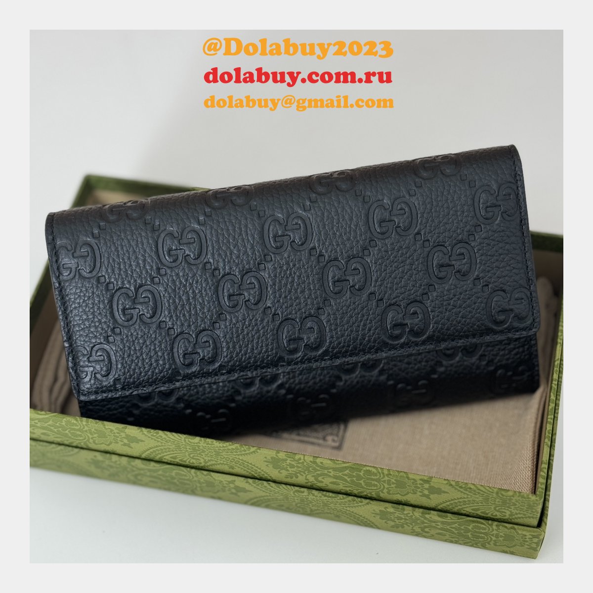 G*u*i gg emblem continental wallet continental knockoff 815922