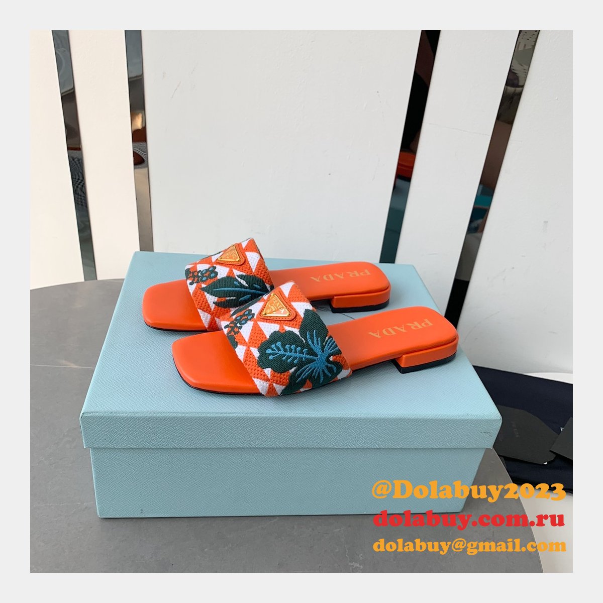 Cheap High End Fake Prada Braided Flower Embroidered Flats Shoes