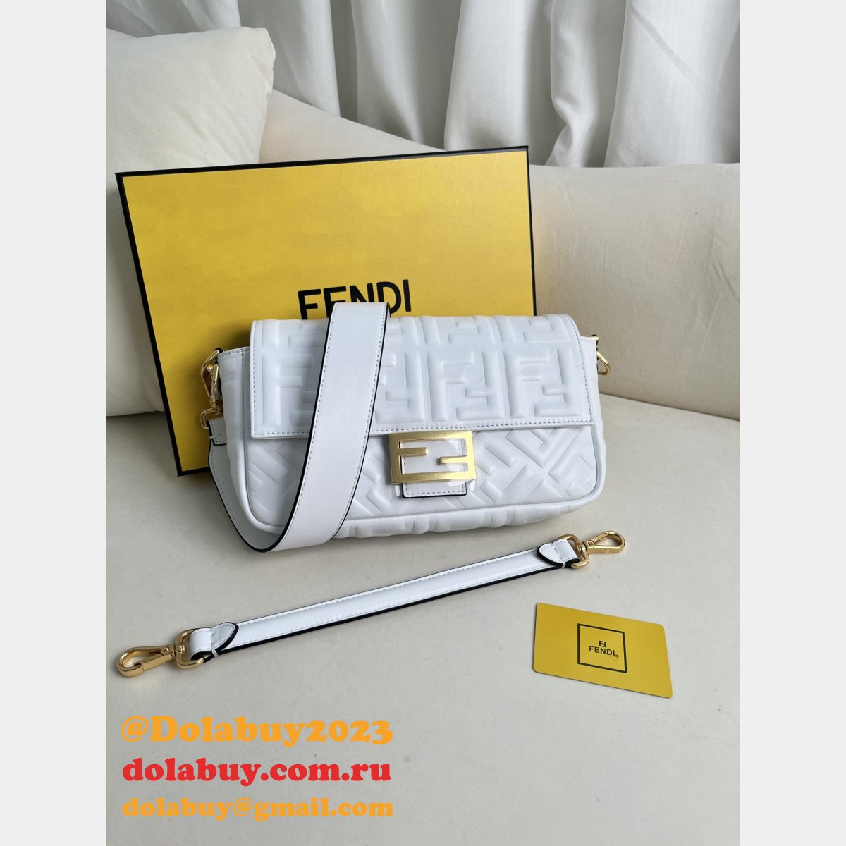 top quality F**di iconic baguette medium nappa handbag