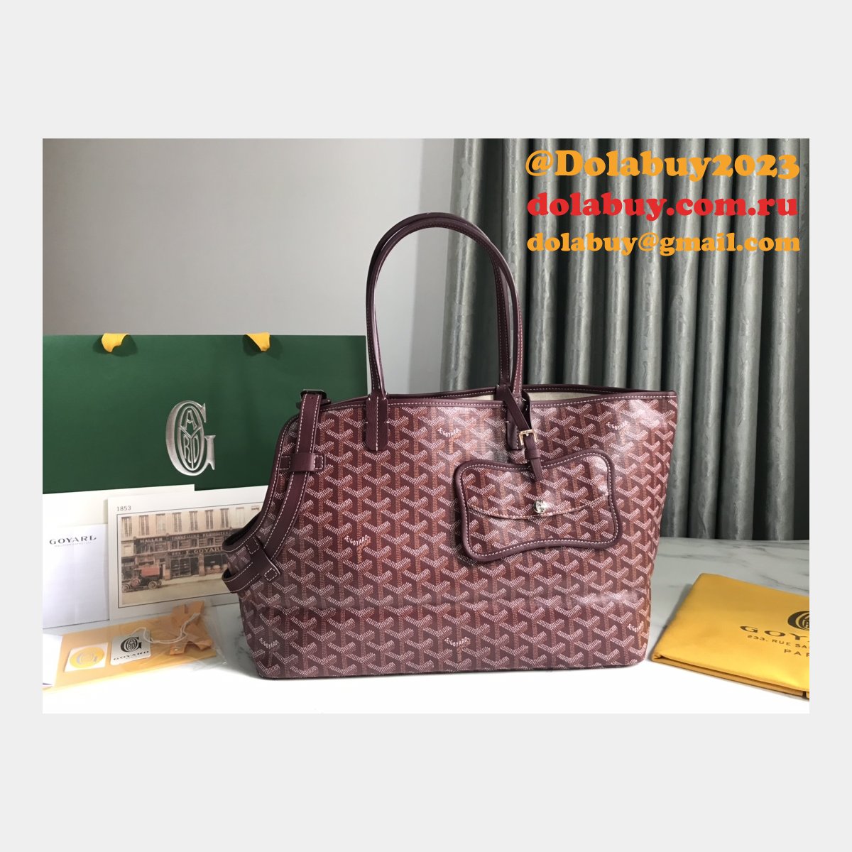Top Quality Goyard Chien Gris & Pocket Pet bag