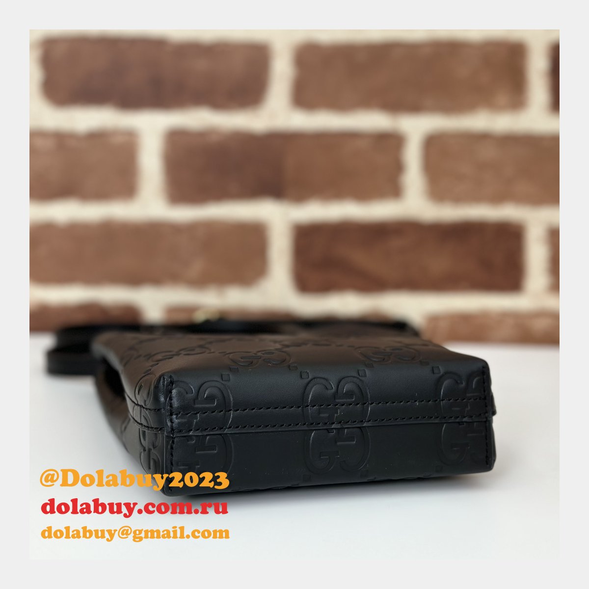 gg crossbody G*u*i 790133 black super aaa+ designer replica bags