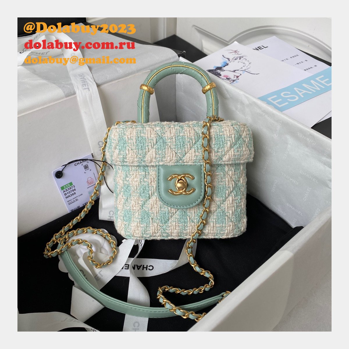 Perfect AS3973 Vanity Case Lambskin Knockoff Replica Bag