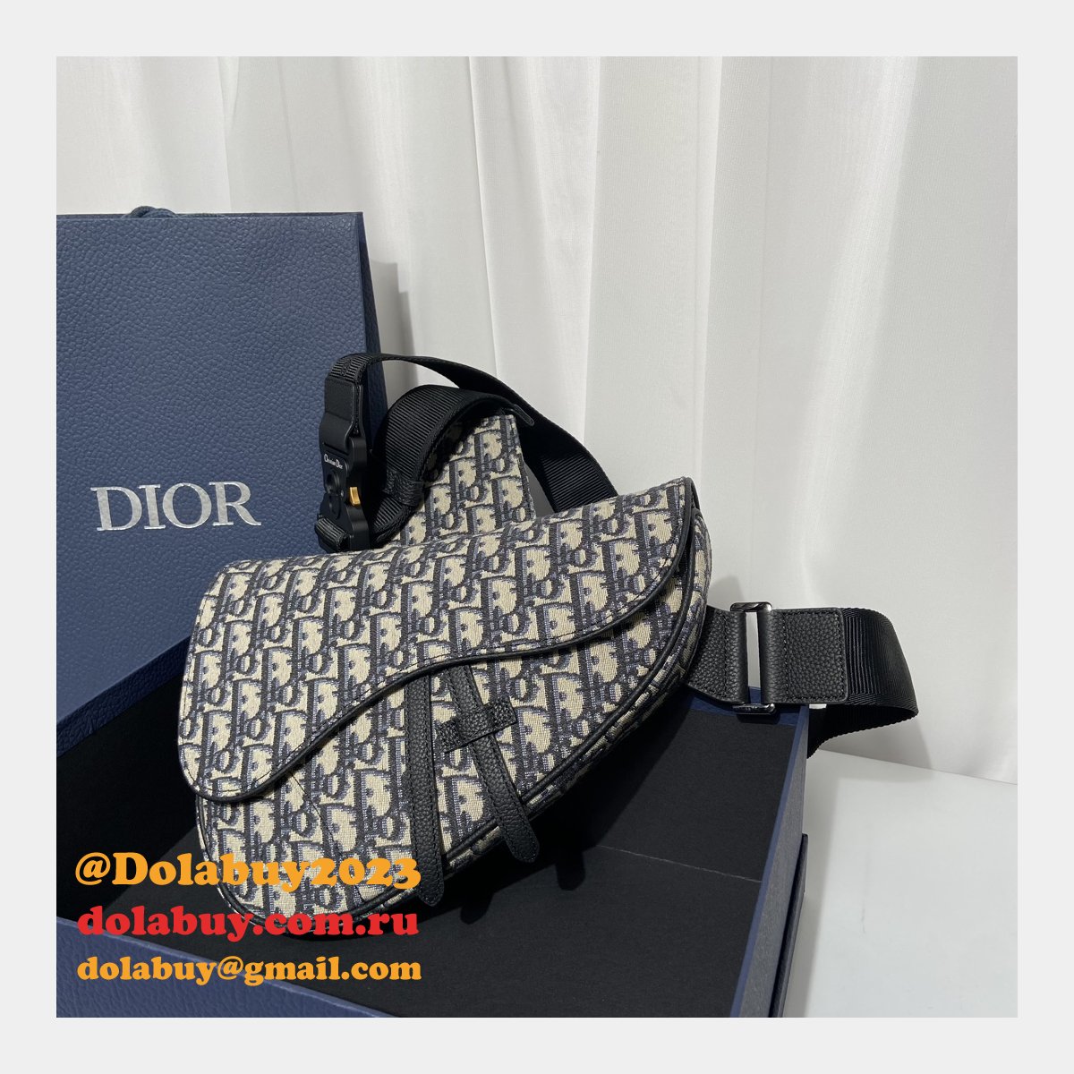 High Quality Dior homme saddle ophidia men bag