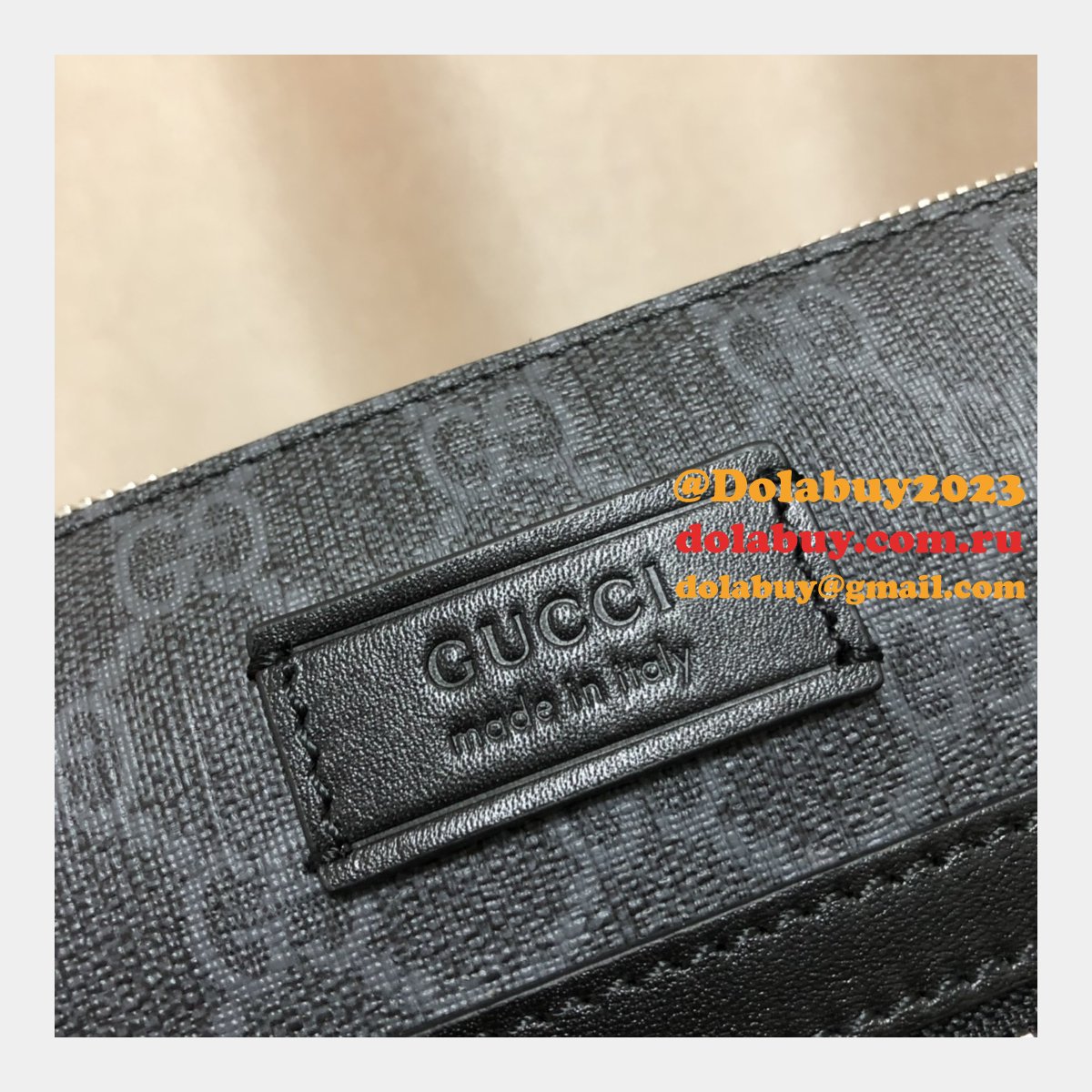 uk G*u*i fake black gg supreme small messenger 523599 bag