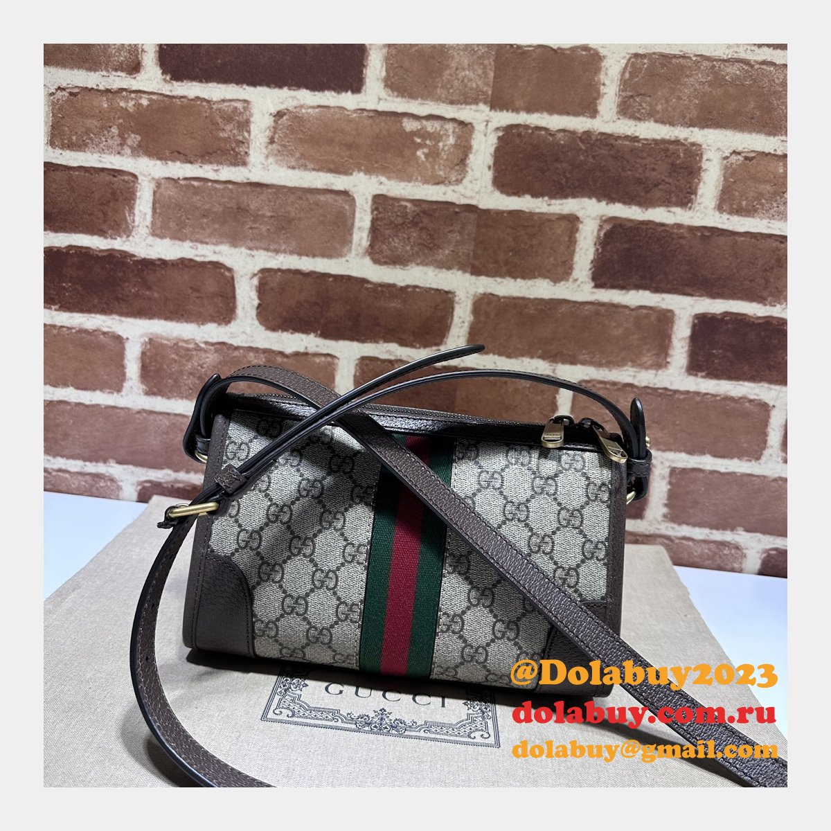 ophidia messenger knockoff G*u*i duplicate 752581 bag