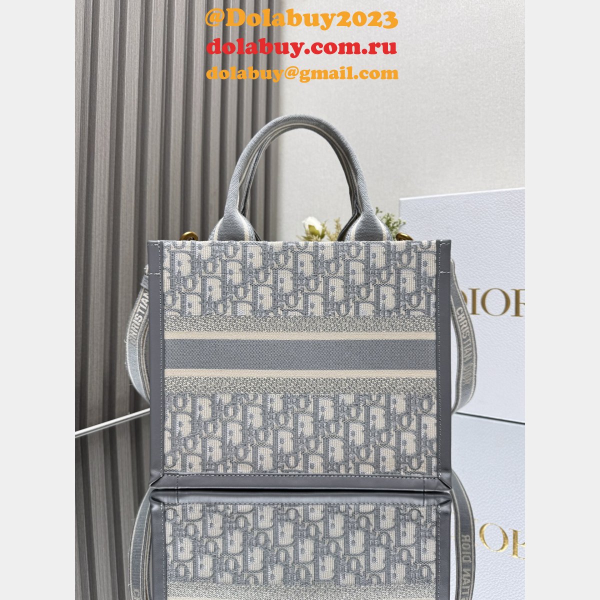 Fashion DIOR BOOK TOTE WITH STRAP NEW Designer