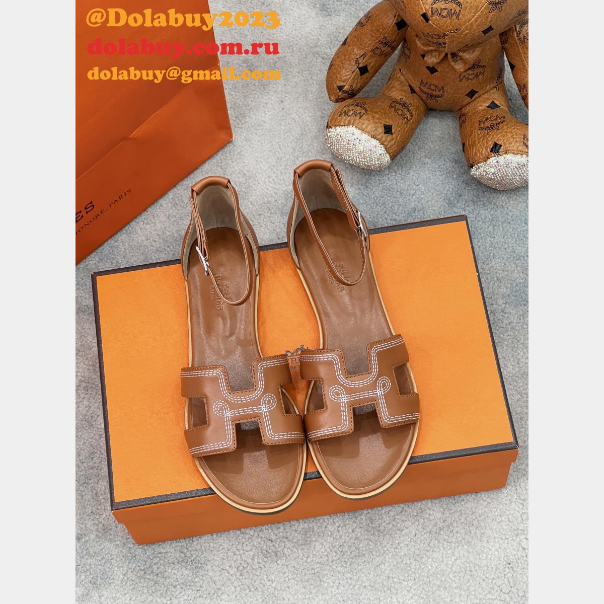 UK Both Wholesale 1:1 Mirror Sandals Retail Hermes Replica Shoes