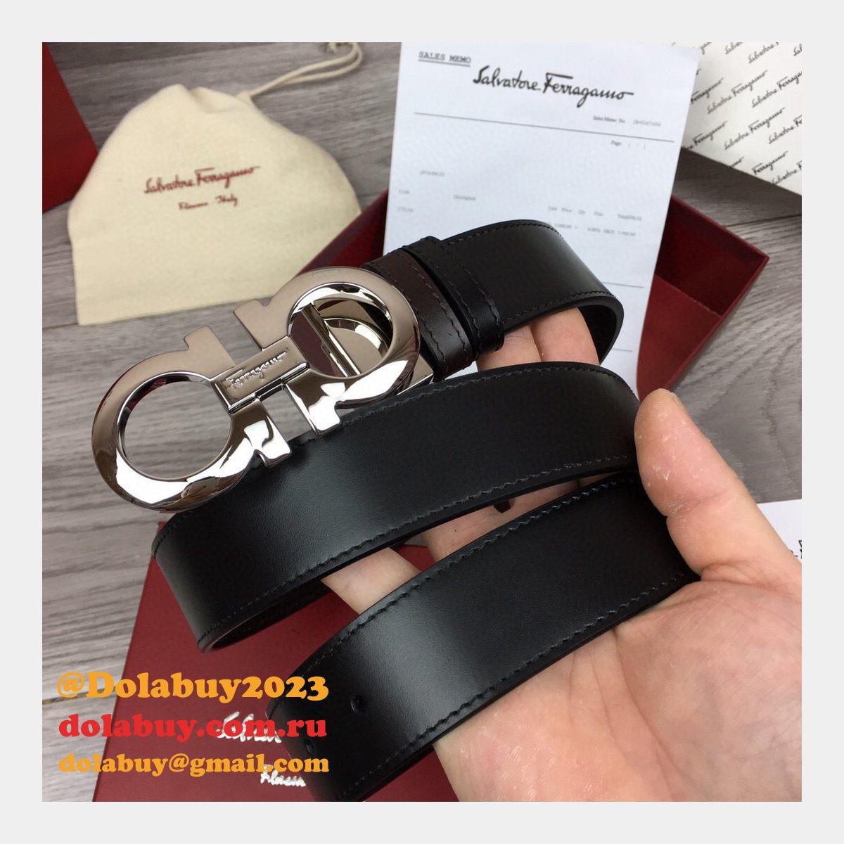 Replica Designer Salvatore Ferragamo 35 mm Black Belts