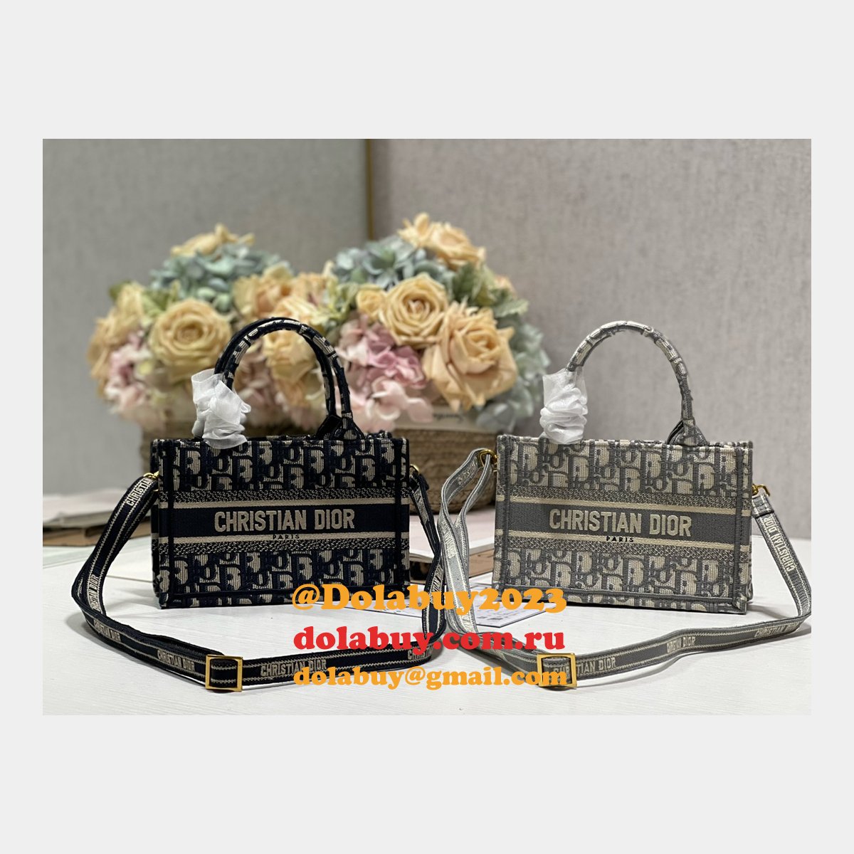 Christian Dior Perfect Cheap Replica Book Tote Paris Oblique Bag