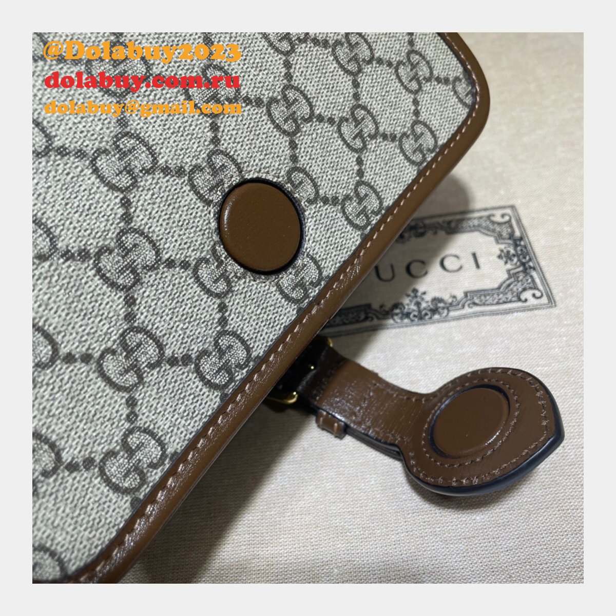 designer fake G*u*i 671620  shoulder bag with interlocking g in gg supreme