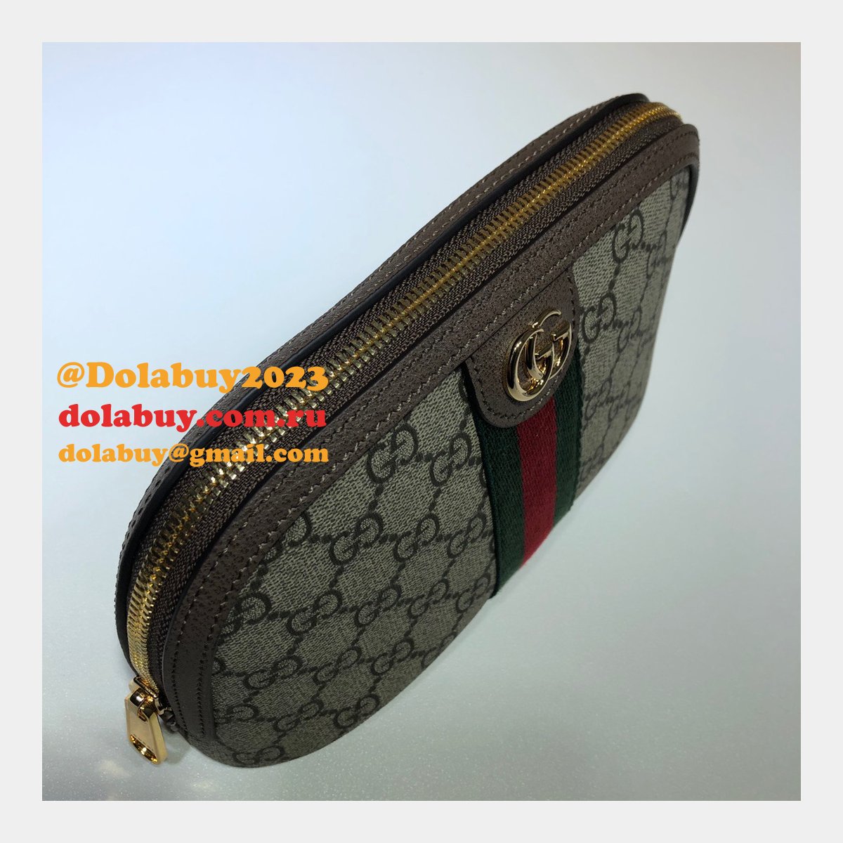 Knockoff Gucci Ophidia 625551 Cosmetic Case 7 Star GG Supreme Canvas