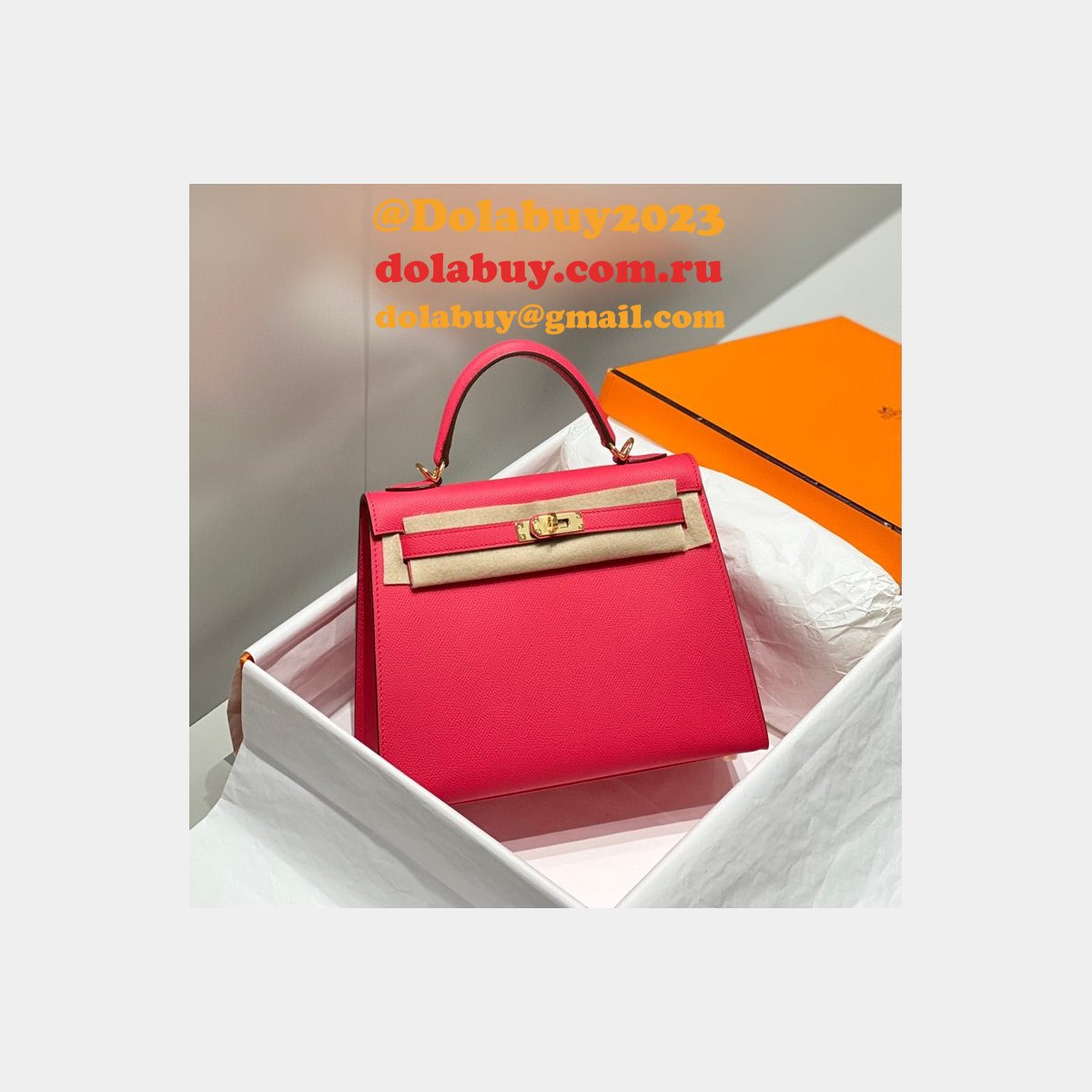 High Quality Replica Hermes Epsom Kelly 19/25/28CM Red Bag For Sale
