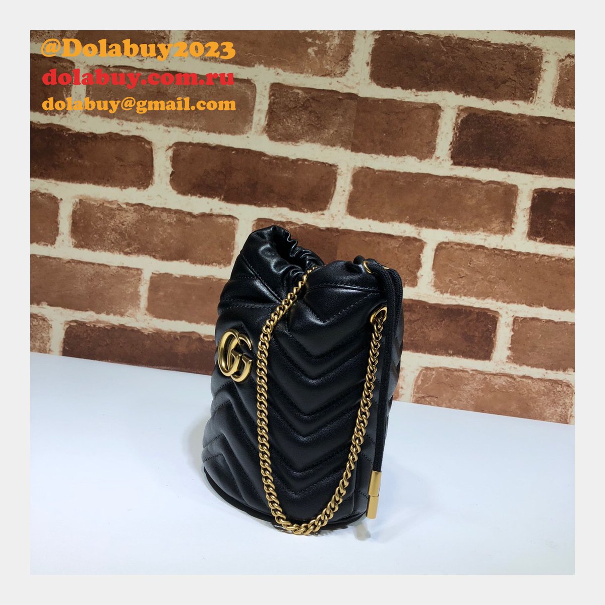 G*u*i replica 7 star gg marmont mini bucket 575163 bag