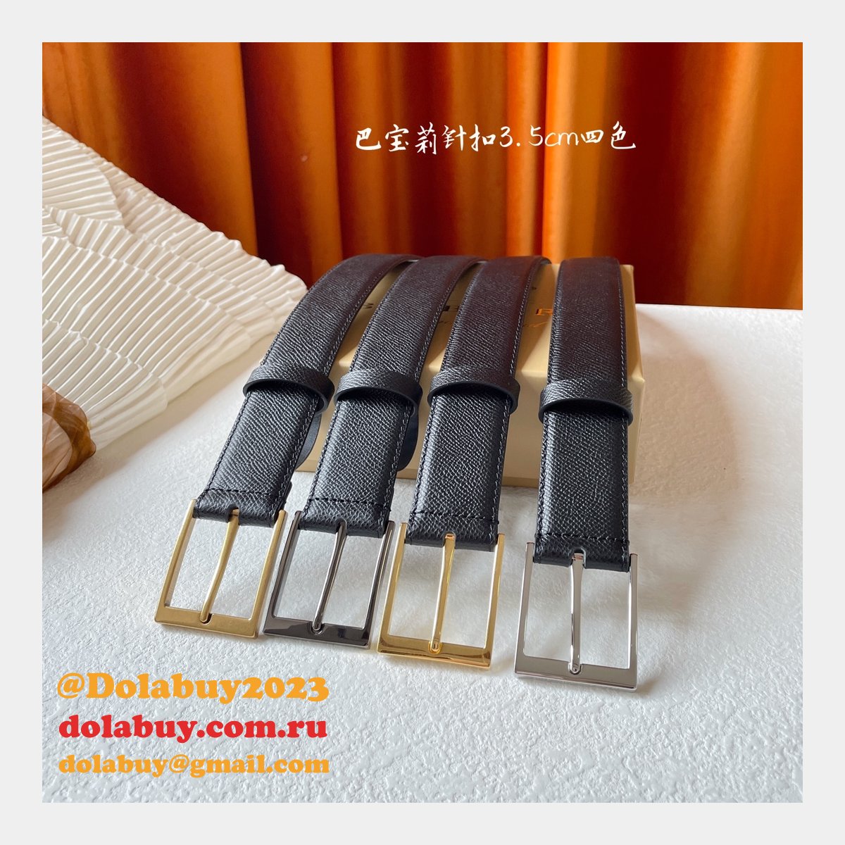 Cheap BURBERRY BELT 1:1 Mirror UK 35MM