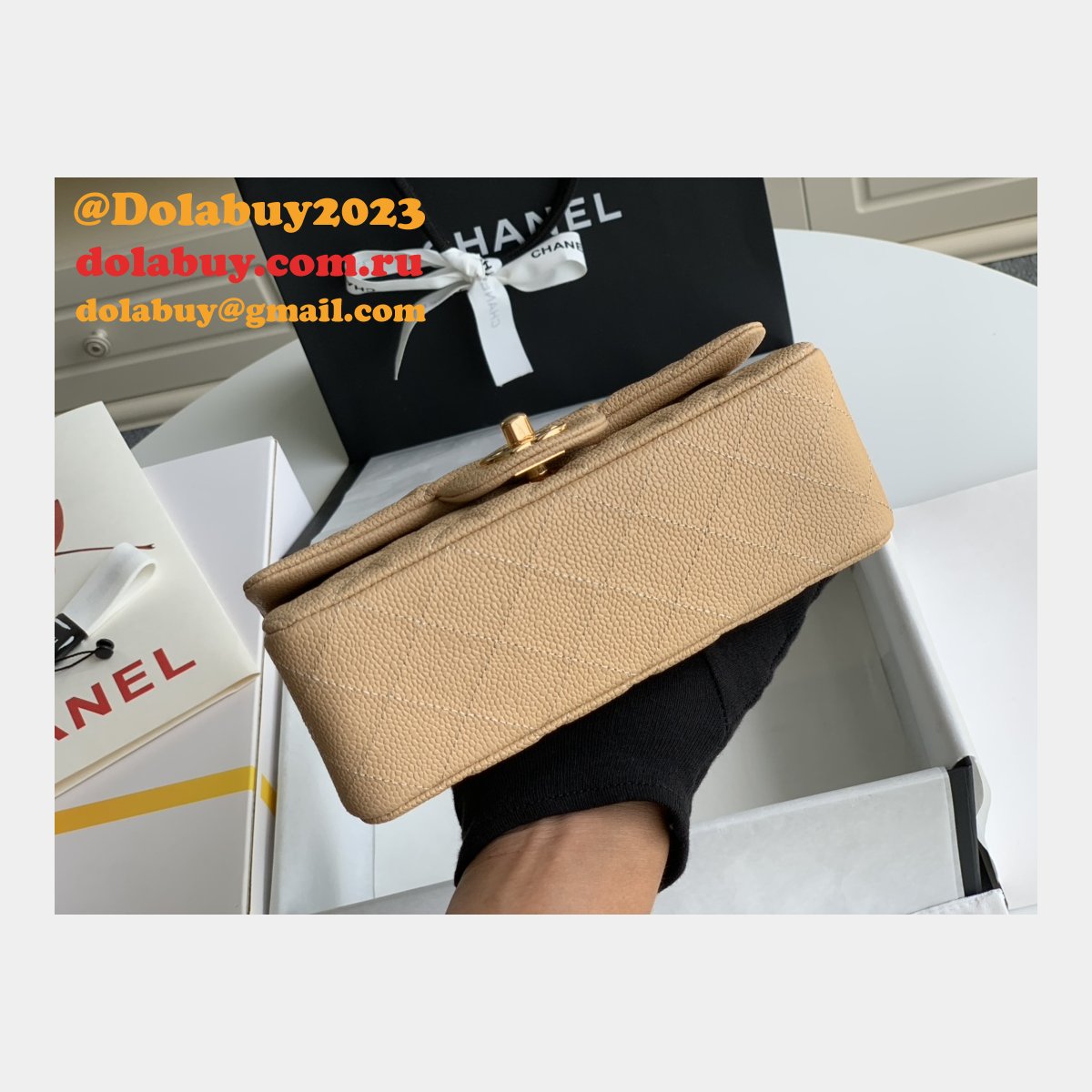 Best Chane Fake Caviar Calfskin Classic Flap Bag 1116 20CM