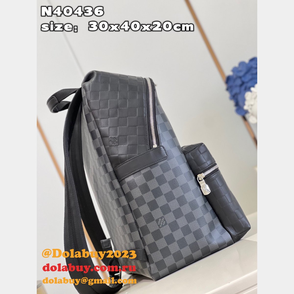 Copy Louis Vuitton Discovery Backpack N40436 Damier Infini Men