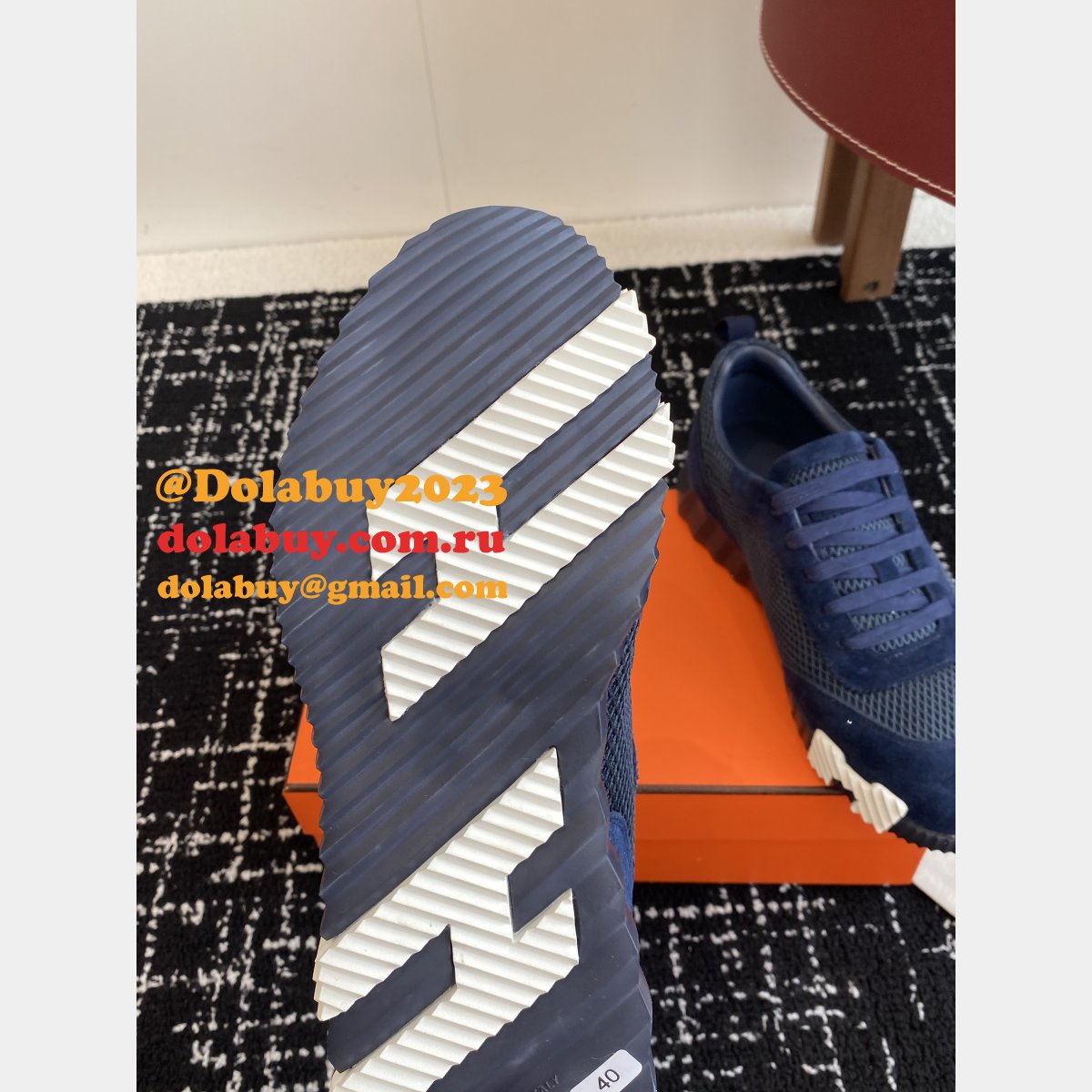 Top Designer Hermes Bouncing Sneaker