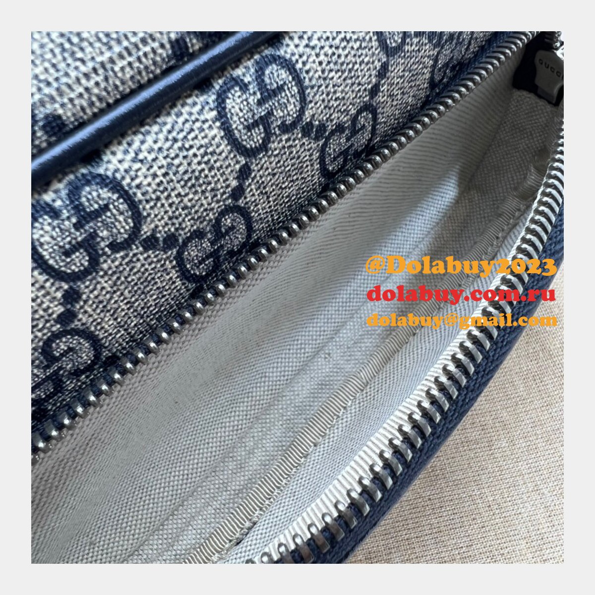 brown/blue G*u*i replica ophidia gg 722557 bag