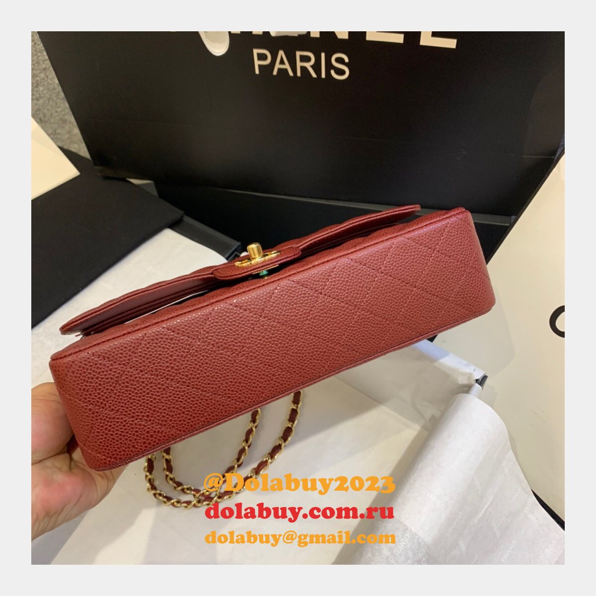 Fashion Best 2.55cm Replica Caviar Gold/Silver Bags