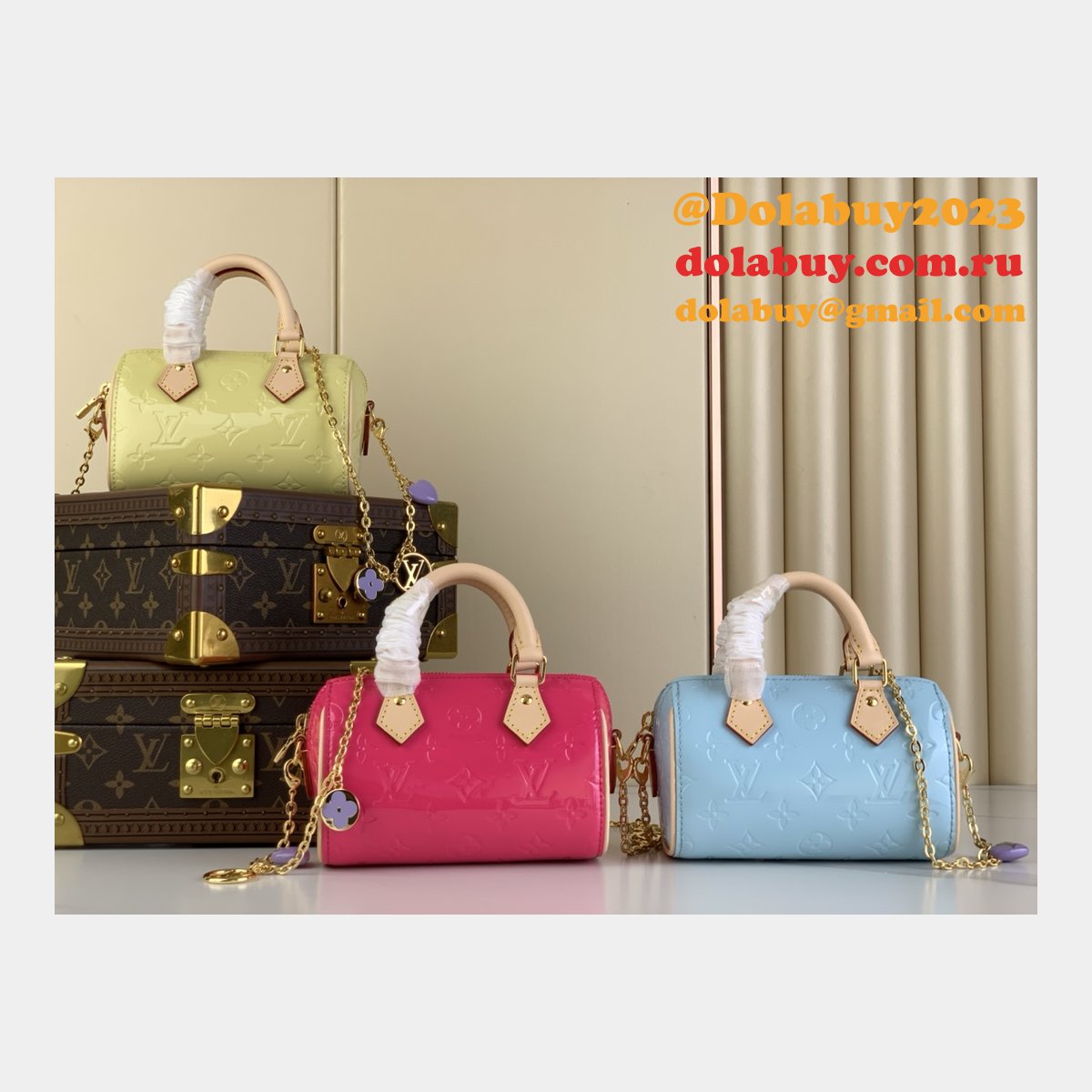 Nano Speedy M83273/M83000 Vernis Patent Louis Vuitton Replica Bag