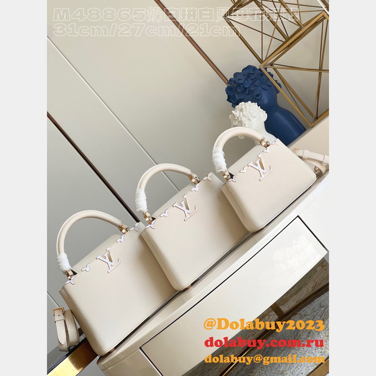 Wholesale M48865 The Capucines Designer Louis Vuitton Replica Bag