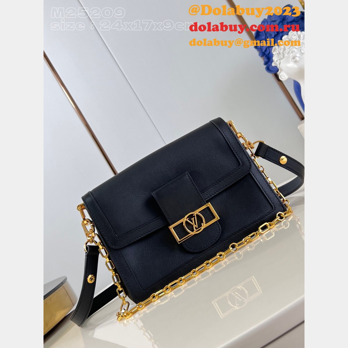 Sale Fake Louis Vuitton Dauphine Soft MM H27 M25209 Bag