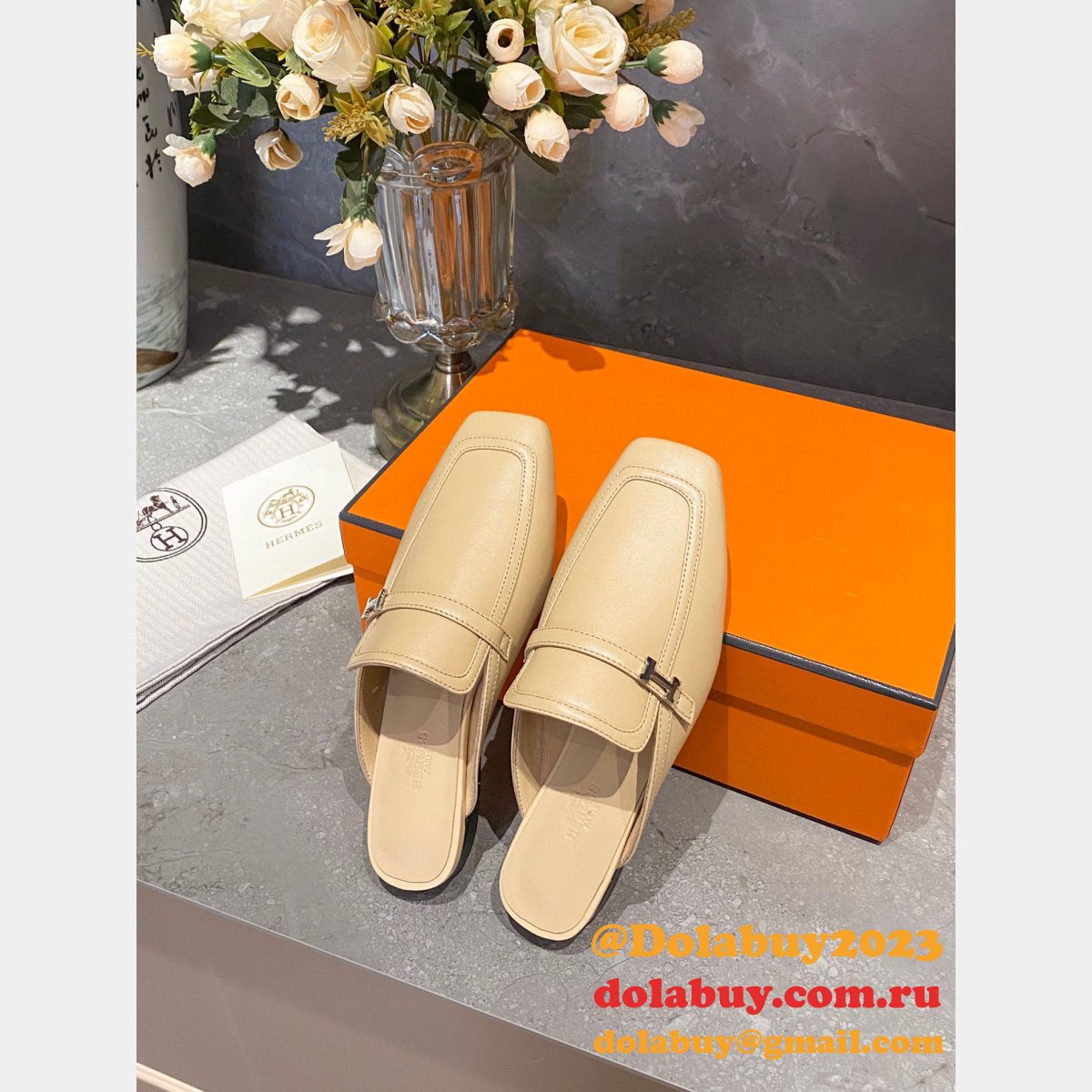 Designer Duplicate Hermes Groupie Replica Shoes For Sale