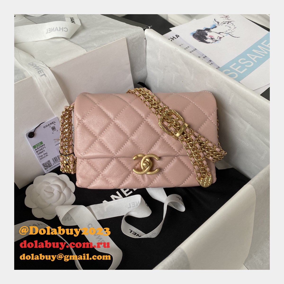 Designer Perfect AS3984 Matelasse Flap Replica Bag