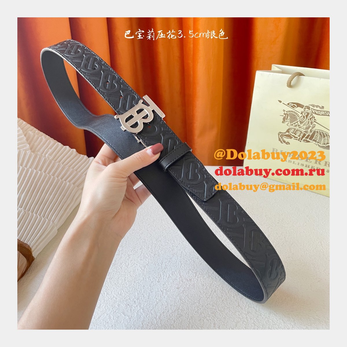 Replica Best Burberry Belt 35MM For Sale