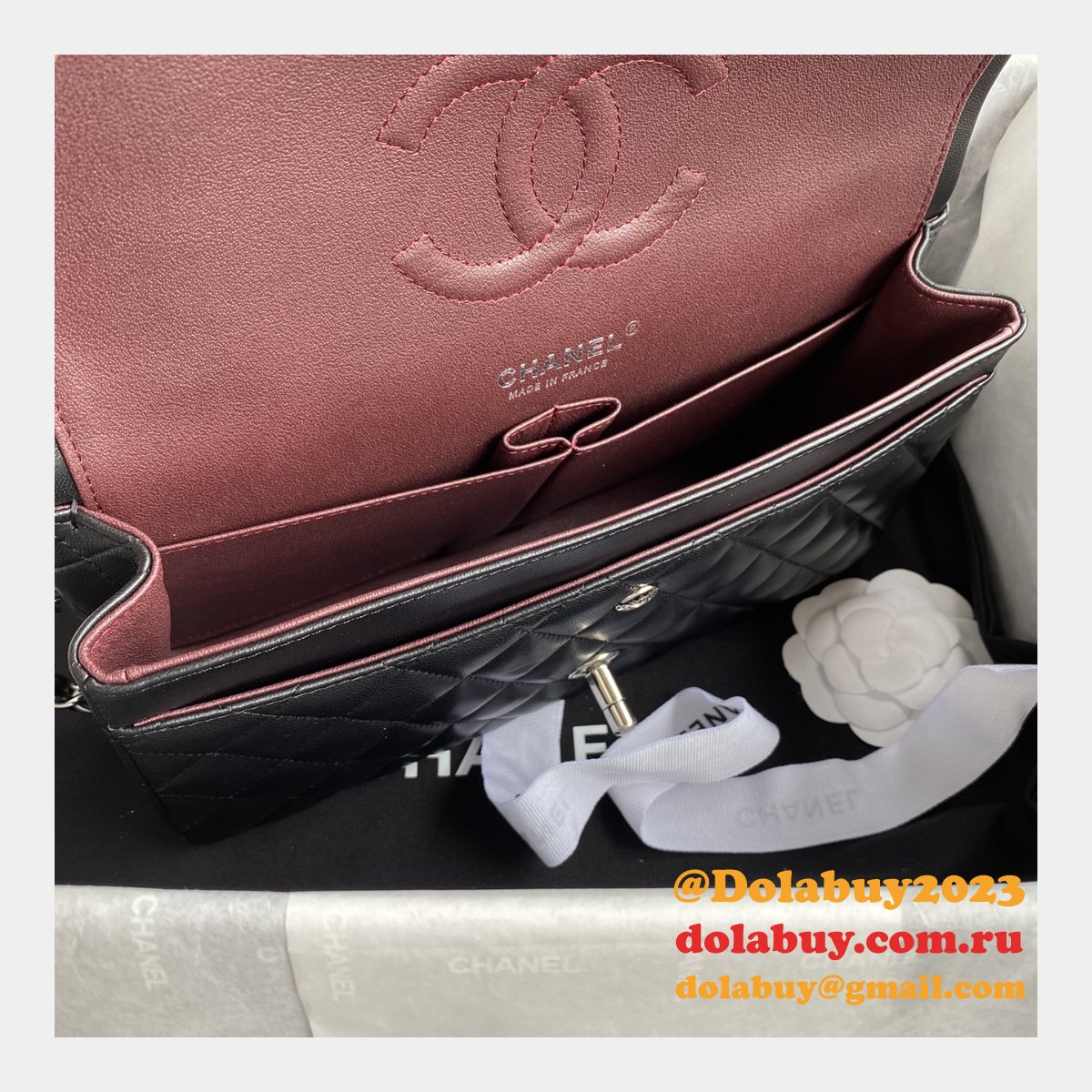 Top Quality CC Lambskin CF1112 25CM Handbags Online