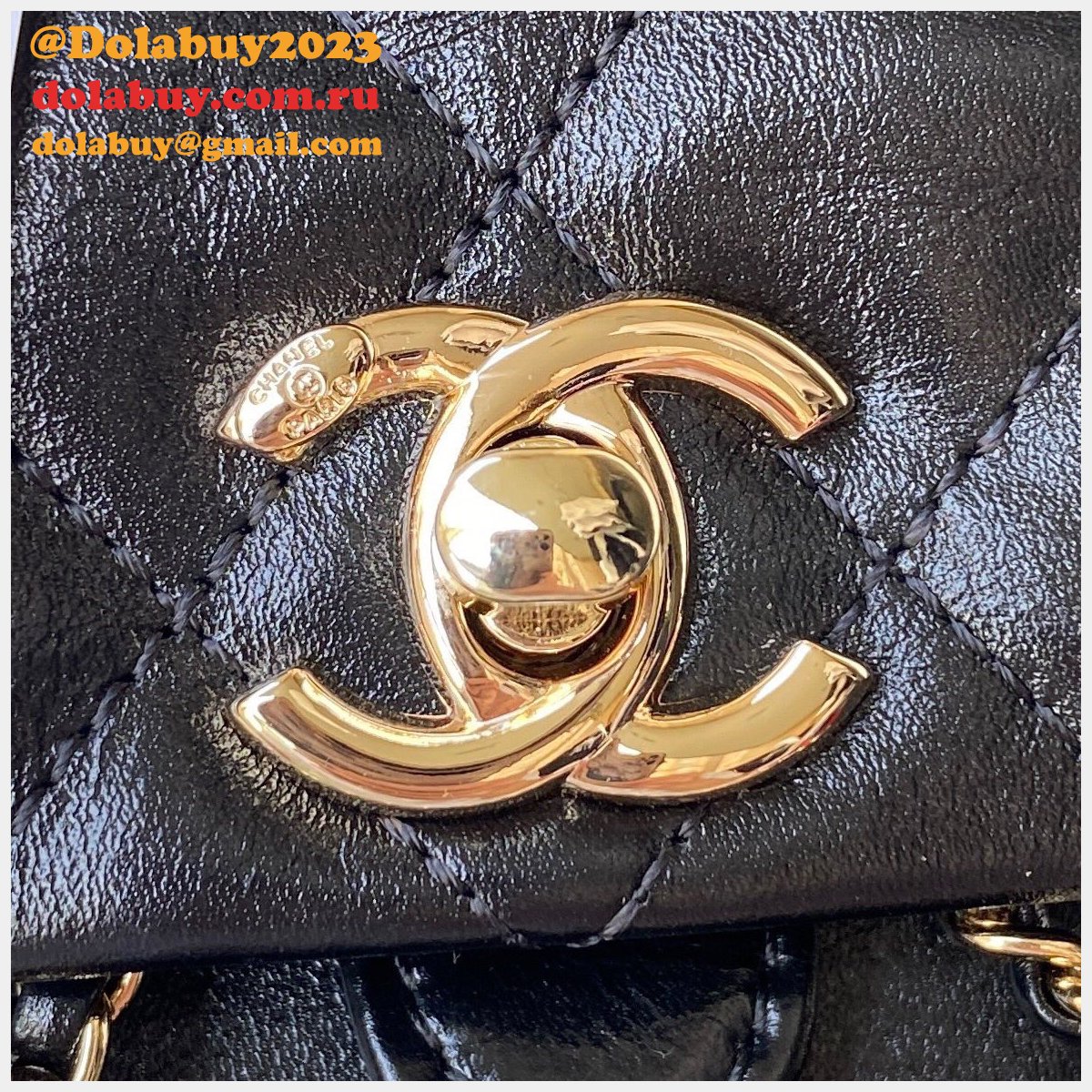 High Quality Replica Designer Backpack AS2908 Black/White Bag 18CM