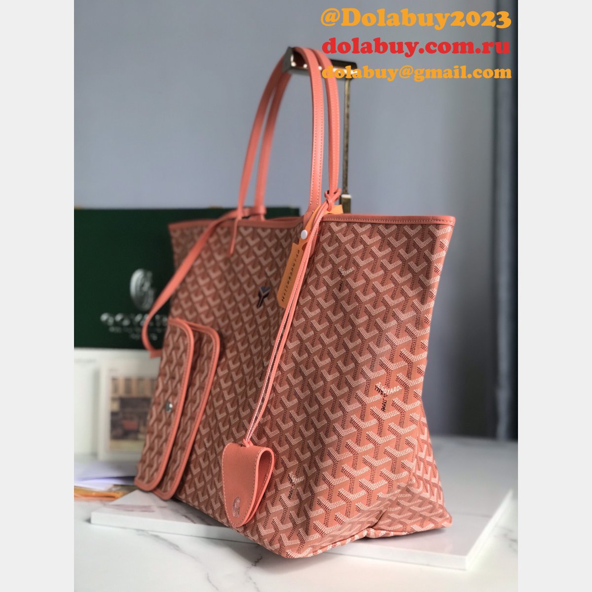Luxury Goyard Saint Louis PM coral Pink