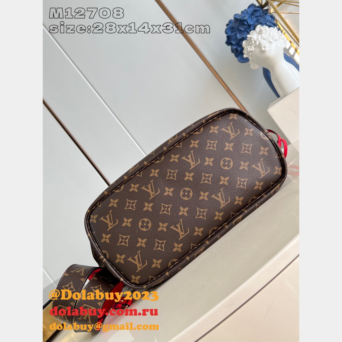 The Best Quality Louis Vuitton Neverfull M12708 Red Replica Bags