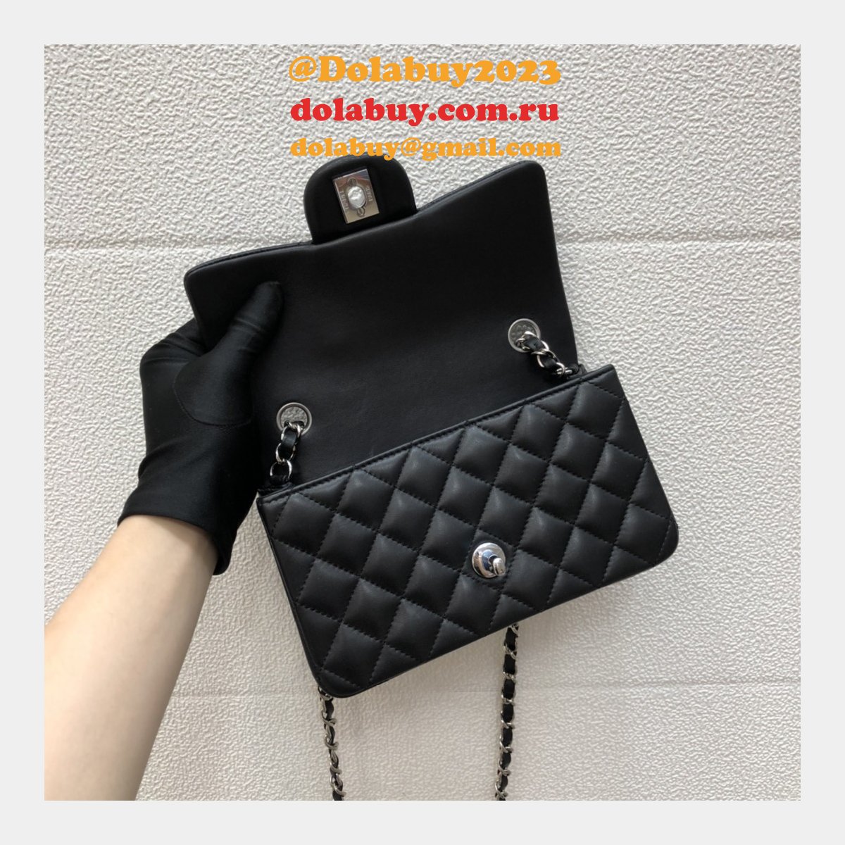 Cheap CC Lambskin Flap Designer Bag 1116 20CM