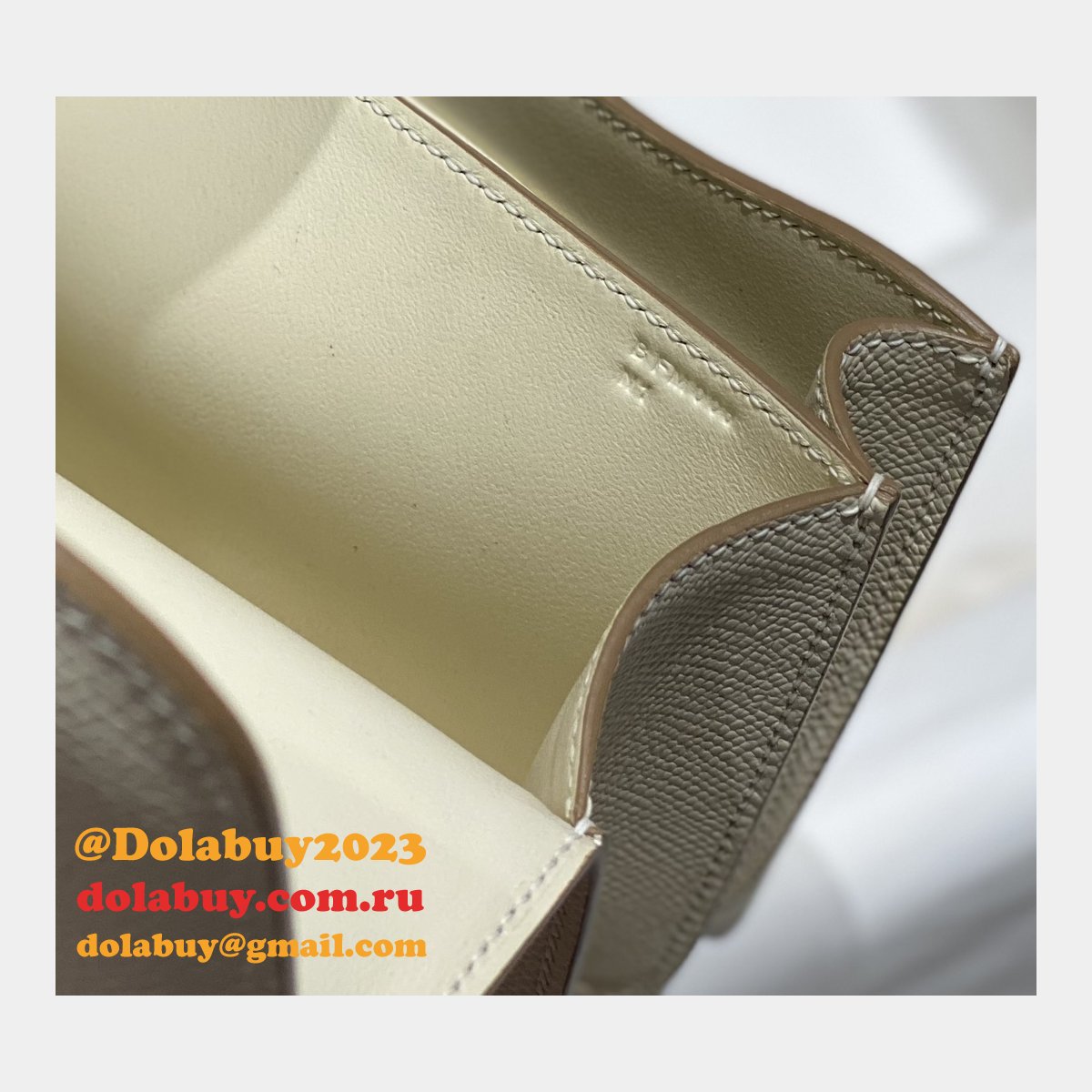 Hermes Constance Bag 18cm Epsom Leather Cream