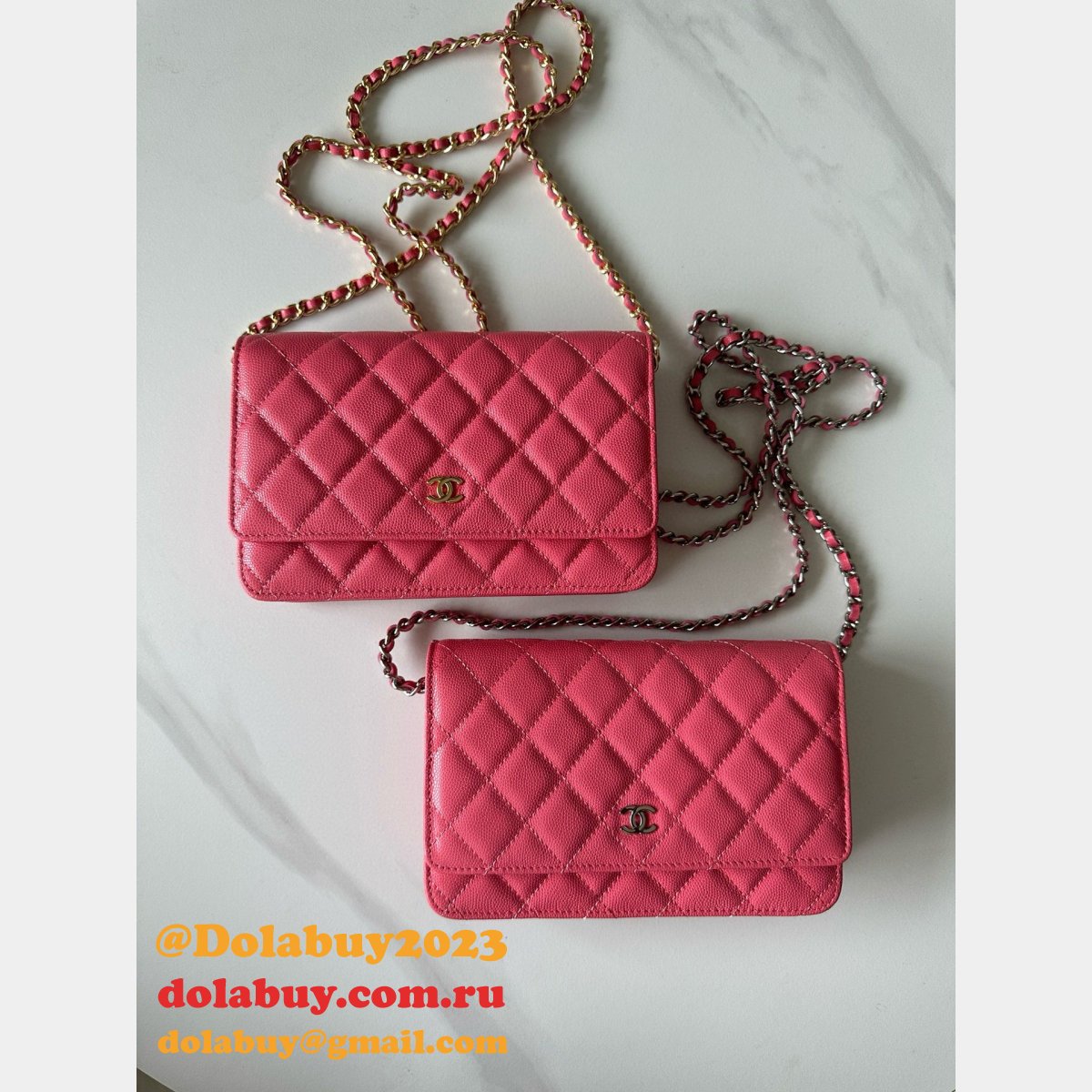 Most classical CC WOC Small caviar leather Chain bag