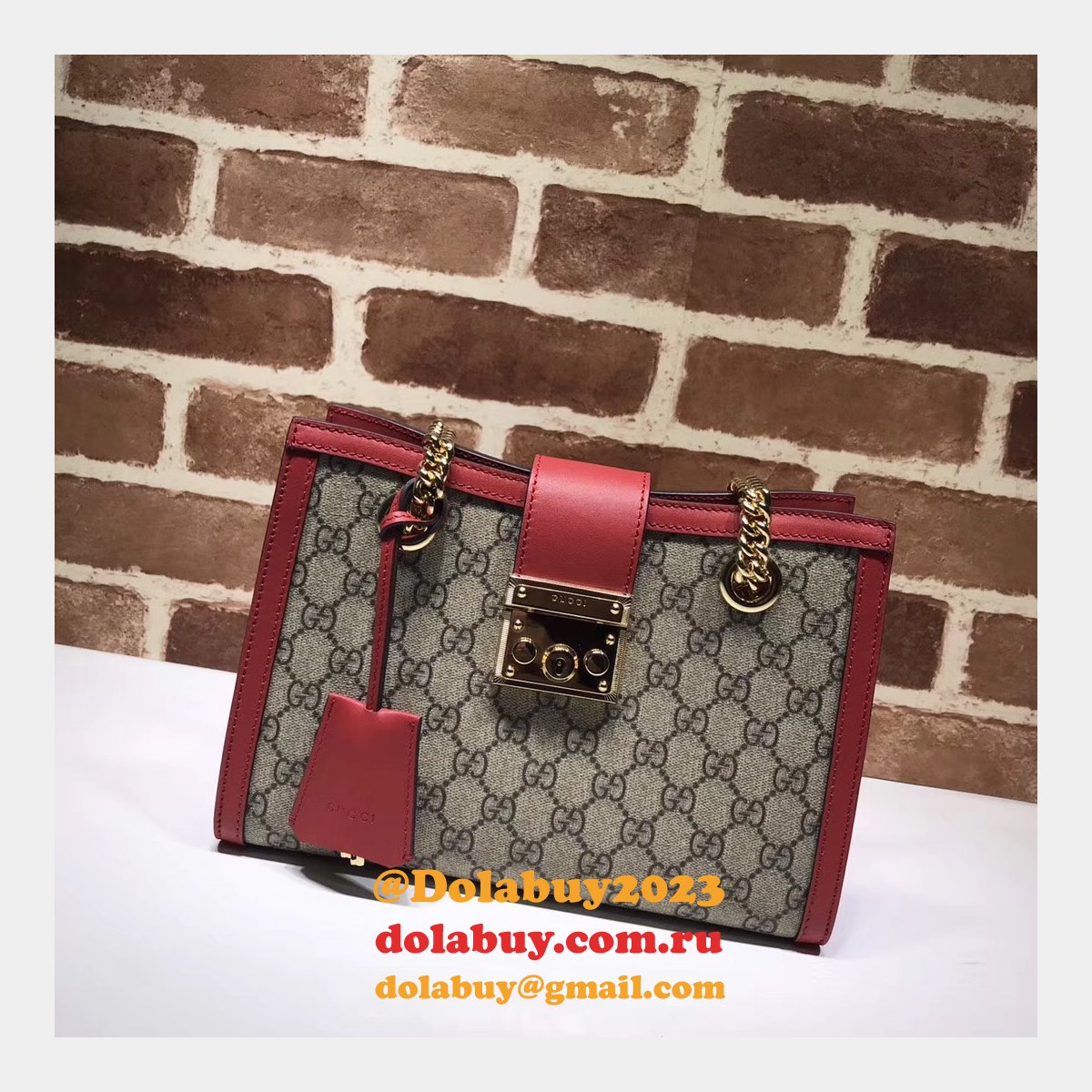 uk G*u*i replica gg supreme padlock small shoulder 498156 bag