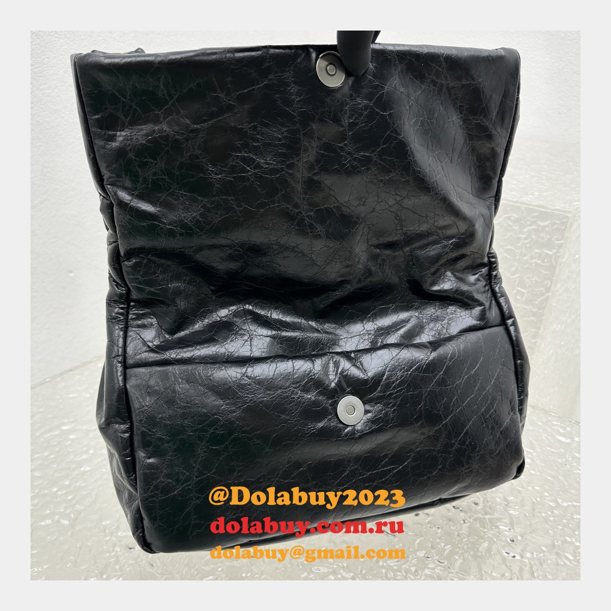 Top Quality Best Balenciaga Le Monaco Wax Leather Chain Bag